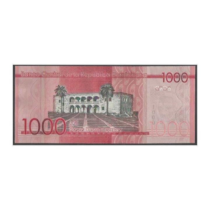Rep. Dominicana 1.000 Pesos 2021 P193f reverso