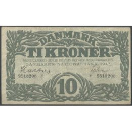 Dinamarca 10 Kroner 1947 P37e