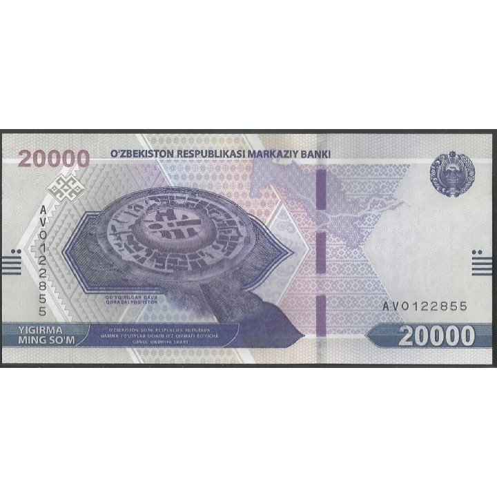 Uzbequistan 20.000 Sum 2021 P90