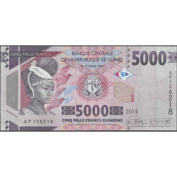 Guinea 5.000 Francs 2015 P49