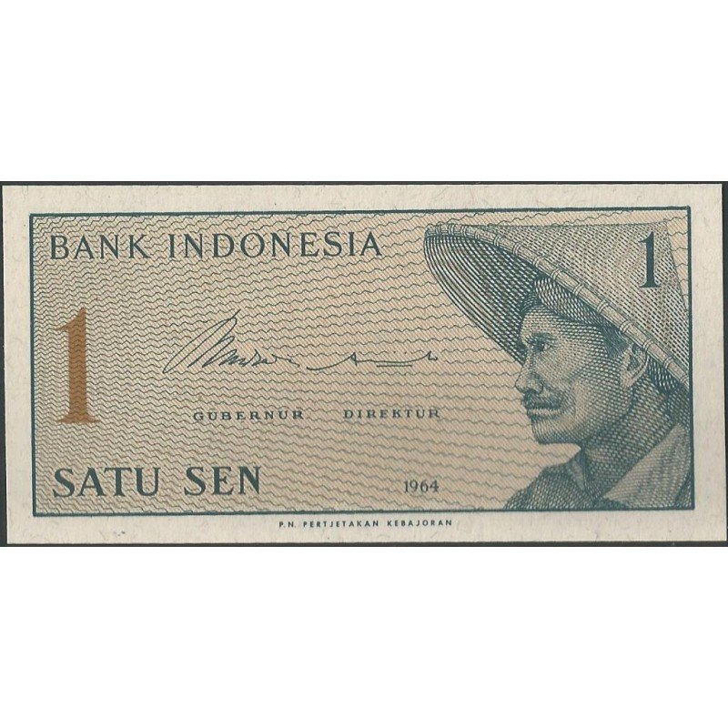 Indonesia, 1 Sen 1964 P90