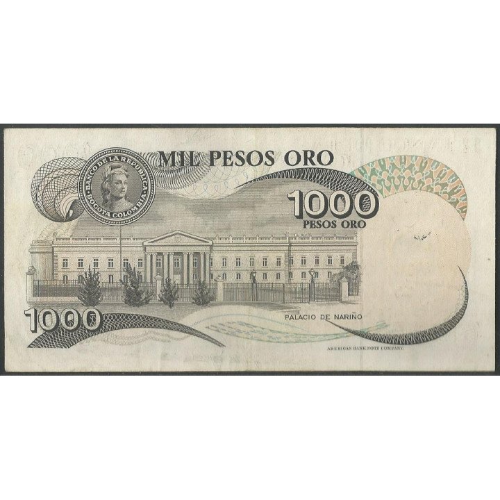 Billete de 1.000 Pesos 1 Abr 1979 BGW411 reverso