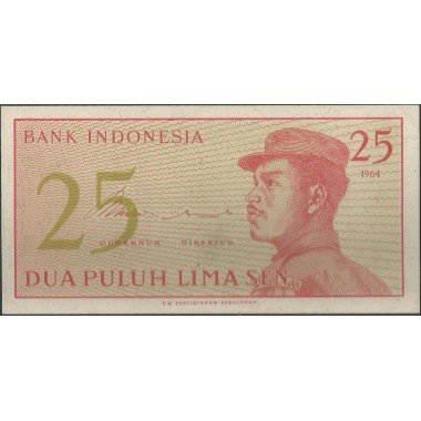 Indonesia, 25 Sen 1964 P93a