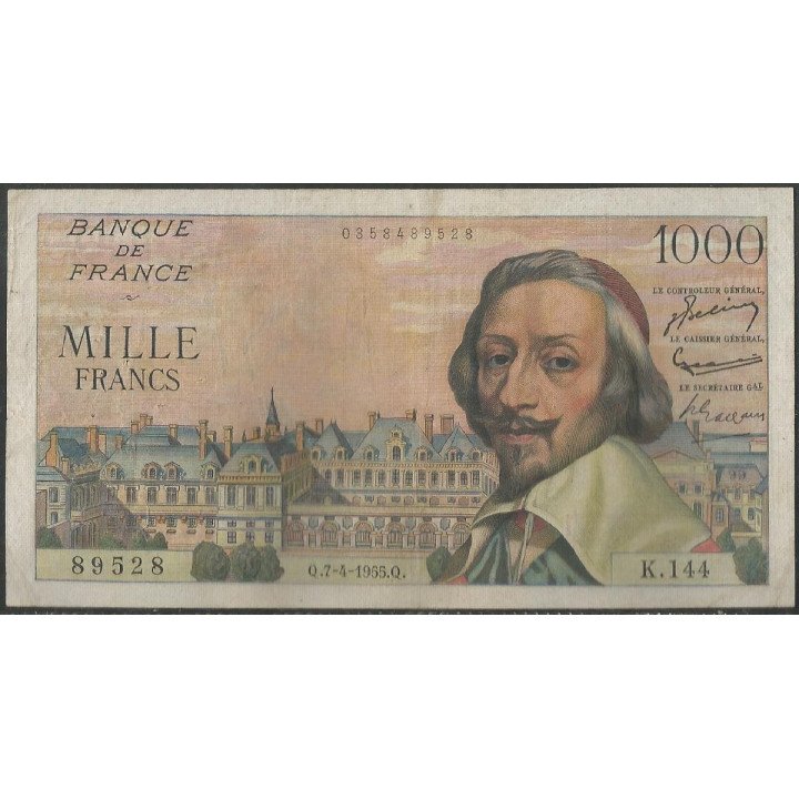 Francia 1.000 Francs 7 Abr 1955 P134a