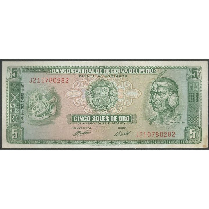 Peru 5 Soles 9 Sep 1971 P99b