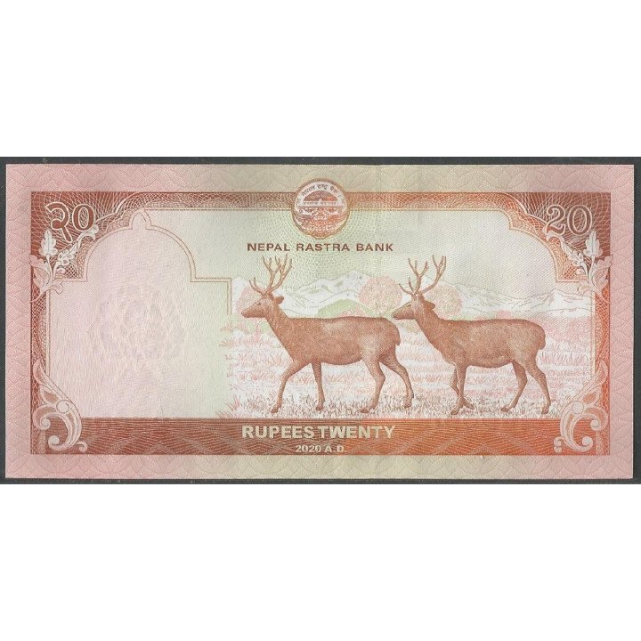 Nepal 20 Rupias 2020 P78 reverso