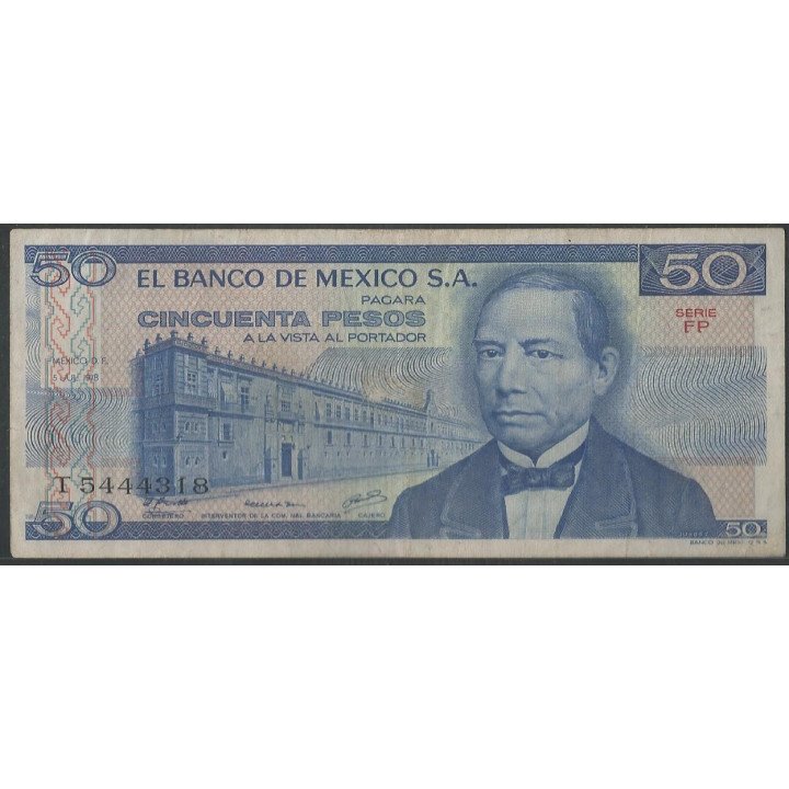 Mexico 50 Pesos 5 Jul 1978 Serie FP P67a