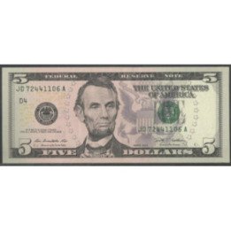 Estados Unidos 5 Dollars 2009 P531