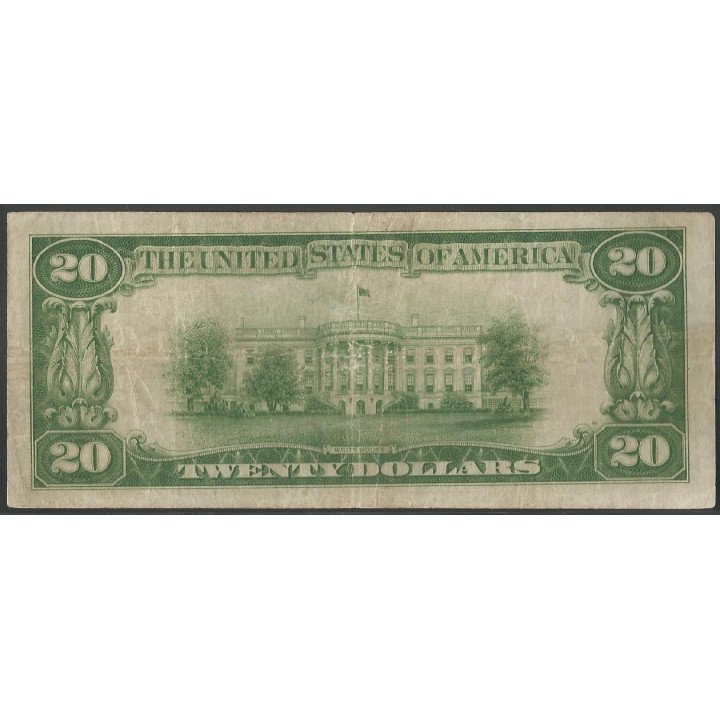 Estados Unidos 20 Dollars 1928B J P422b reverso
