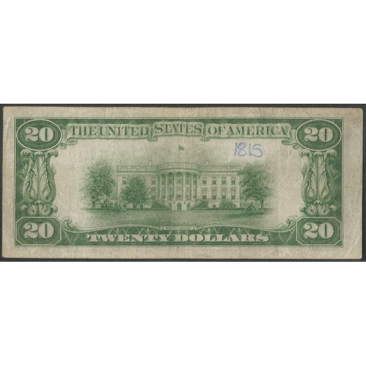 Estados Unidos 20 Dollars 1934 I P431D reverso
