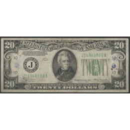 Estados Unidos 20 Dollars 1934 J P431D