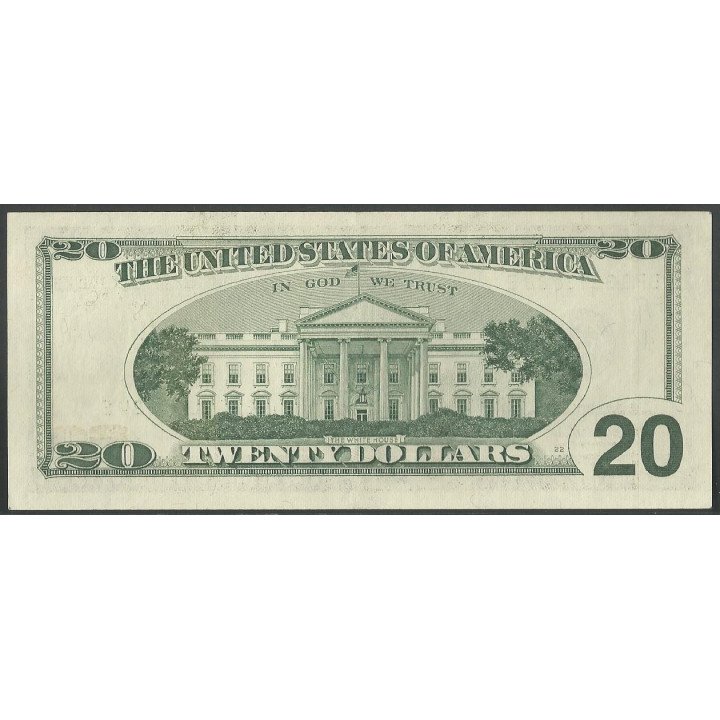 Estados Unidos 20 Dollars 1999 P507 reverso
