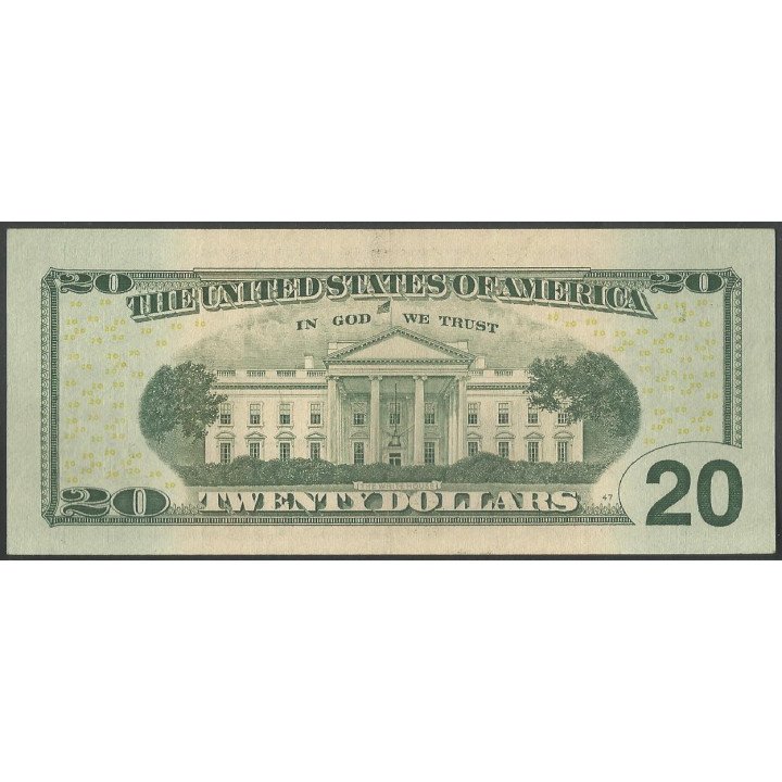 Estados Unidos 20 Dollars 2006 P526 reverso