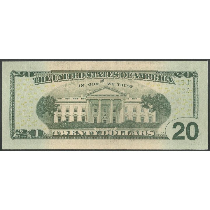 Estados Unidos 20 Dollars 2009 P533 reverso