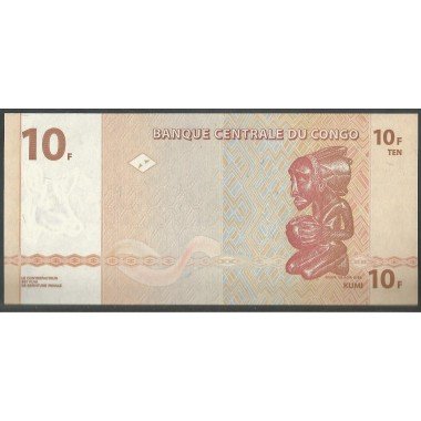 Rep. Democratica del Congo, 10 Francs 30 Jun 2003 P93A