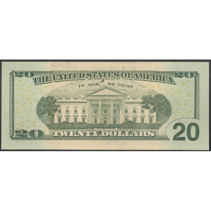 Estados Unidos 20 Dollars 2013 P541 reverso