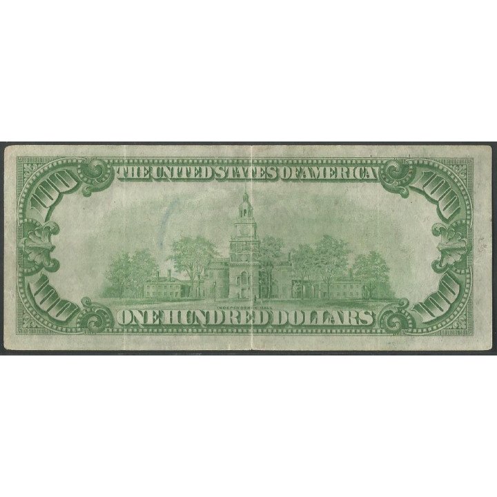 Estados Unidos 100 Dollars 1928 2 P424a reverso