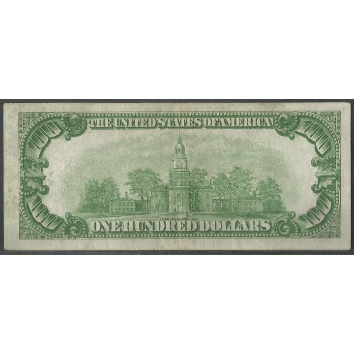 Estados Unidos 100 Dollars 1928 7 P424a reverso