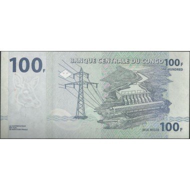 Rep. Democratica del Congo,  100 Francs 31 Jul 2007 P98a