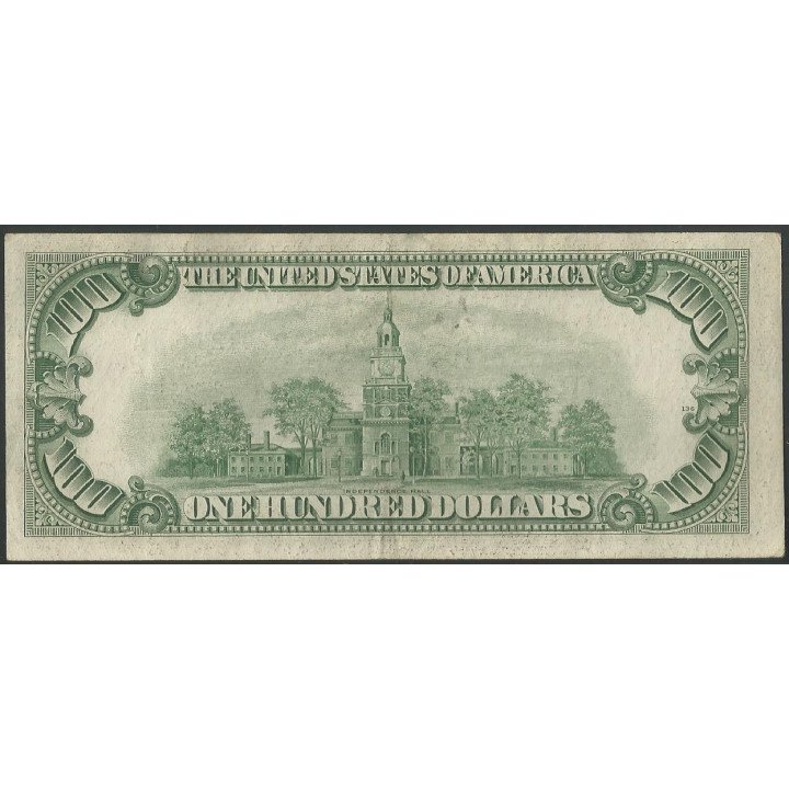 Estados Unidos 100 Dollars 1950D B P442d reverso