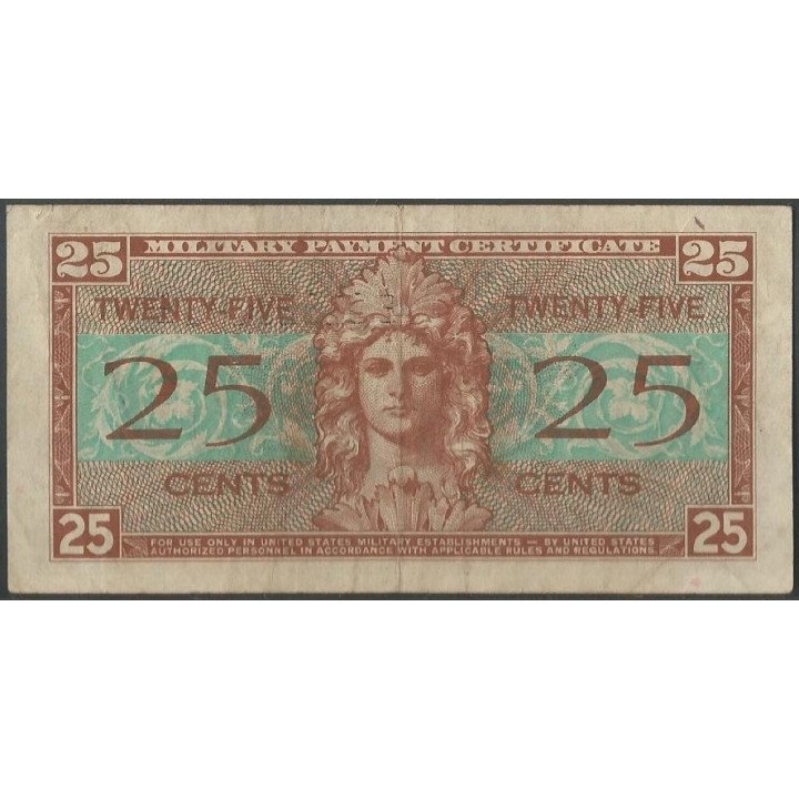 Estados Unidos - MPC 25 Cents ND1954 PM31a reverso