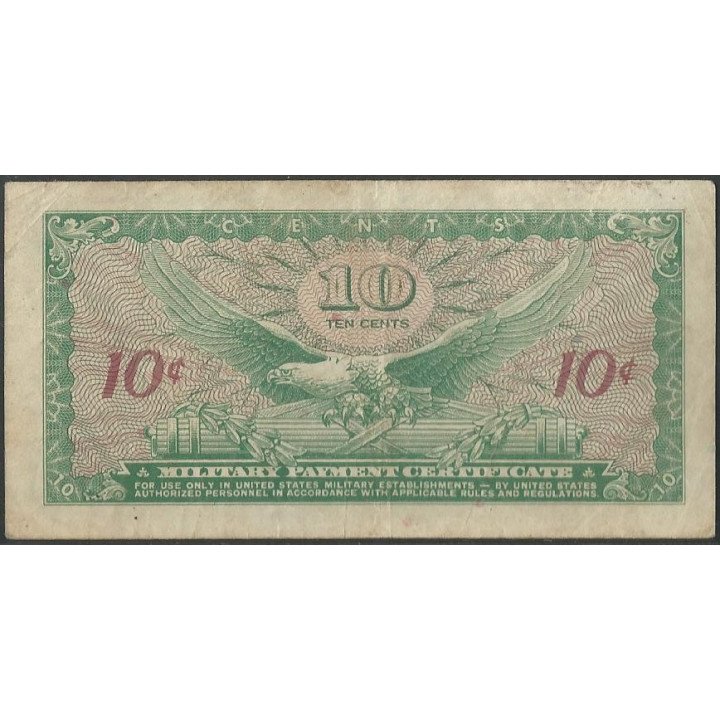 Estados Unidos - MPC 10 Cents ND1965 PM58a reverso