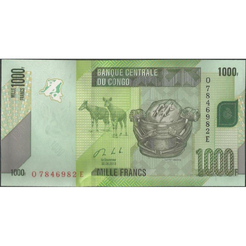 Rep Democratica del Congo, 1.000 Francs 30 Jun 2013 P101b