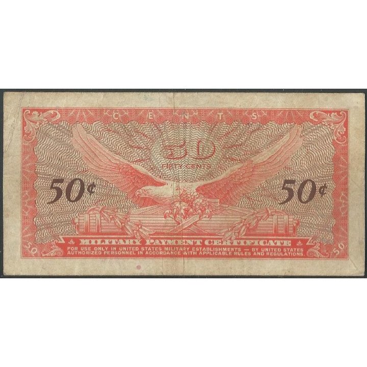 Estados Unidos - MPC 50 Cents ND1965 Serie 641 PM60a reverso