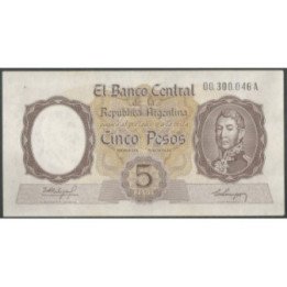 Argentina 5 Pesos ND1960-62 Serie A P275a