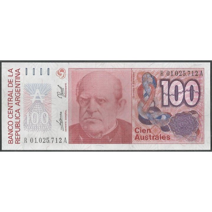 Argentina 100 Australes ND1985-90 Serie A Repos. P327b