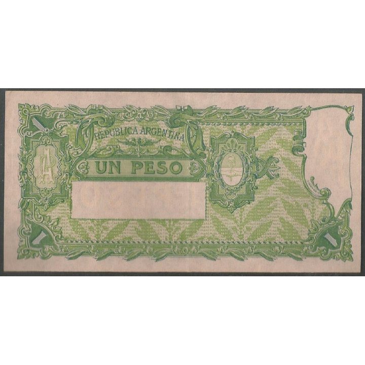 Argentina 1 Peso ND1908-35 Serie D P243b reverso