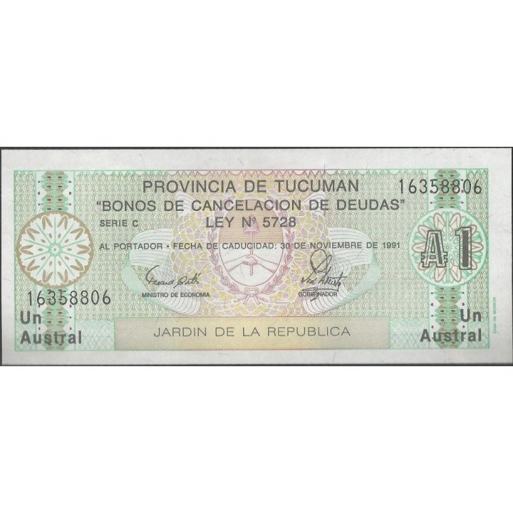 Argentina - Provincia de Tucuman 1 Austral ND1991 Ps2711