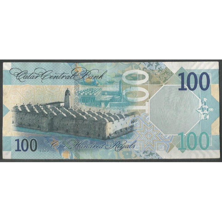 Qatar 100 Ryal ND2020 P36a reverso