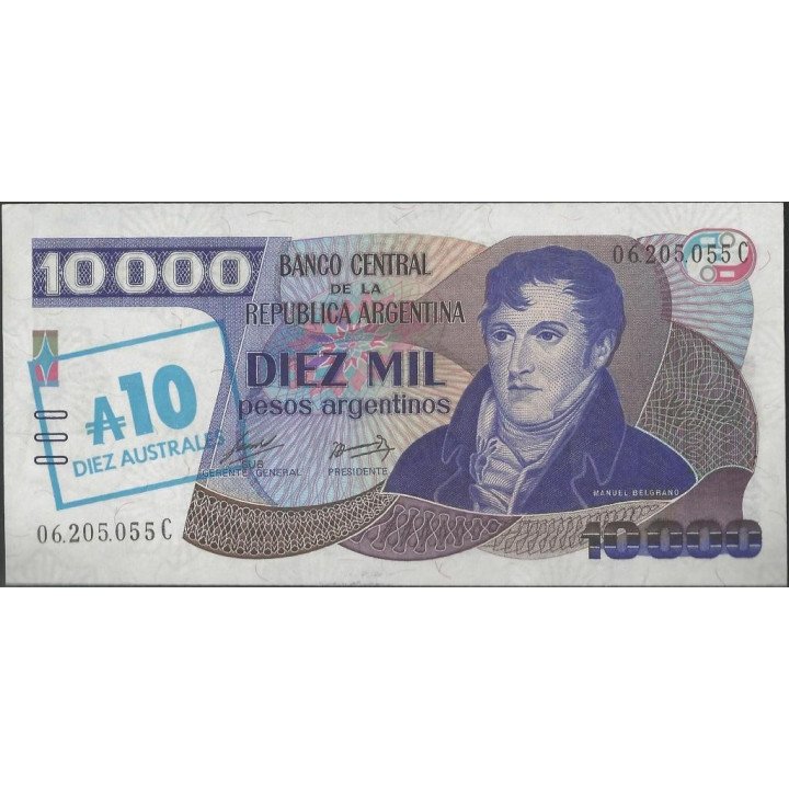 Argentina 10 Australes ND1985 Serie C P322c