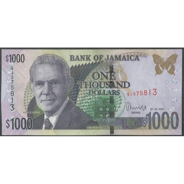 Jamaica 1.000 Dollars 1 Jun 2021 P86