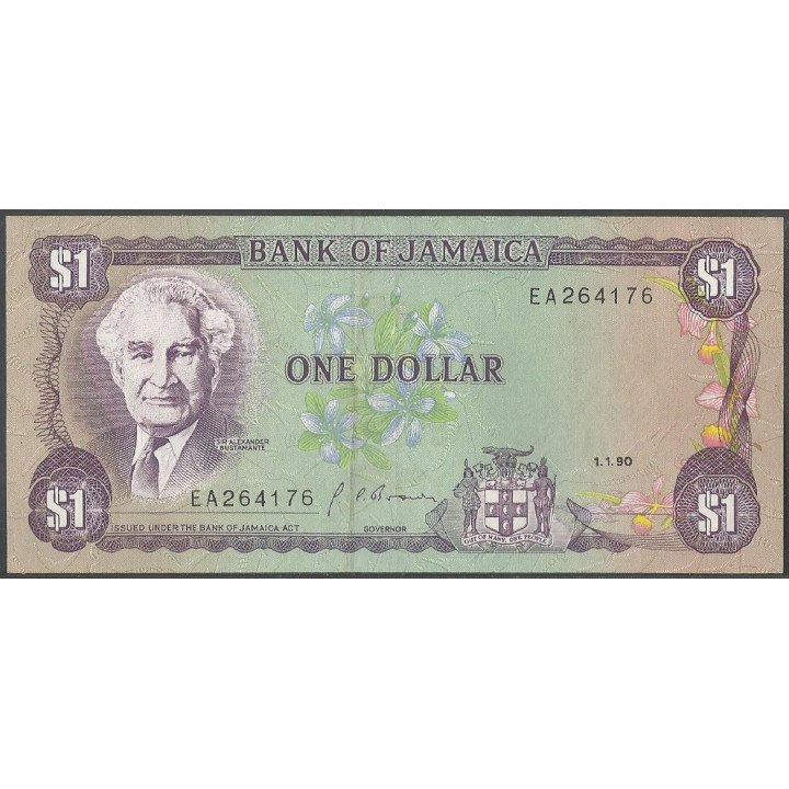 Jamaica 1 Dollars 1 Ene 1990 P68Ad