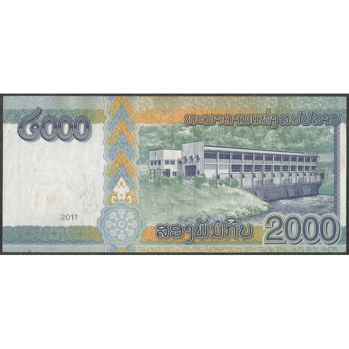 Laos 2.000 Kip 2011 P41a reverso