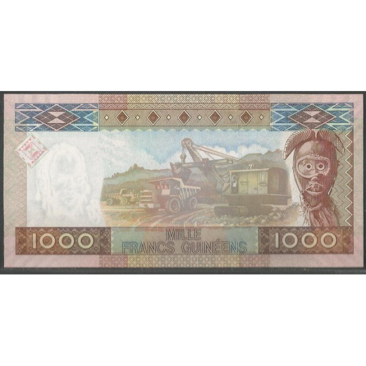 Guinea 1.000 Francs 2006 P40 reverso