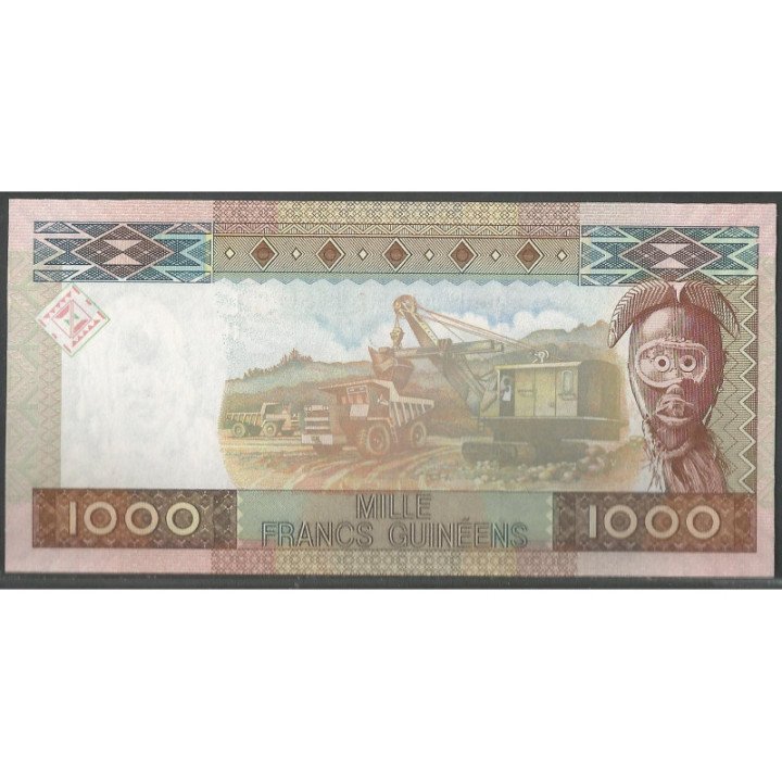 Guinea 1.000 Francs 1 Mar 2010 P43a reverso