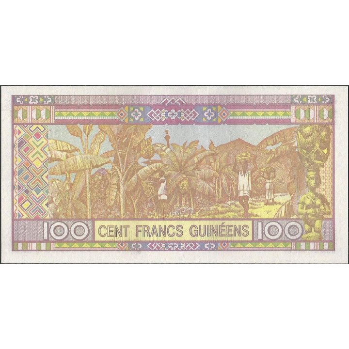 Guinea 100 Francs 2015 PA47 reverso