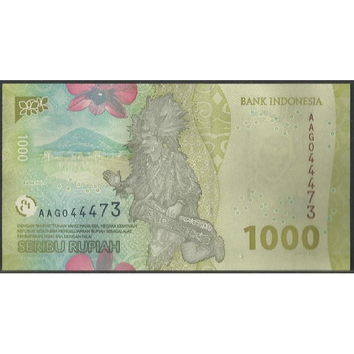 Indonesia 1.000 Rupias 2022 P162 reverso