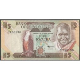 Zambia 5 Kwacha ND1980-88 P25d