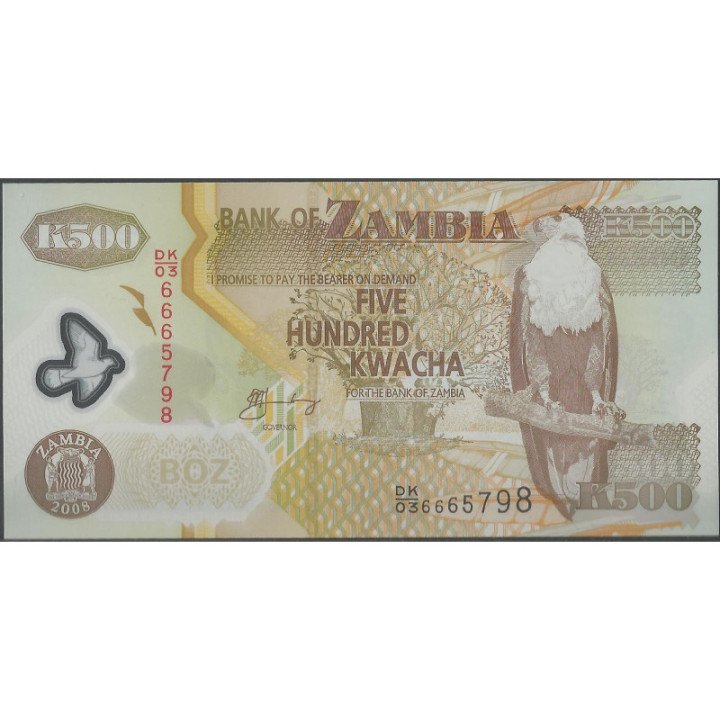 Zambia 500 Kwacha 2008 P43f