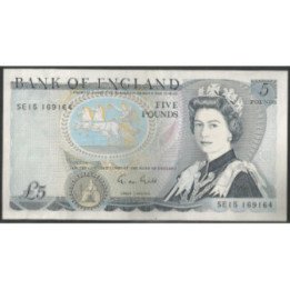Inglaterra 5 Pounds ND1988-91 P378f