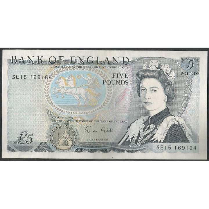 Inglaterra 5 Pounds ND1988-91 P378f