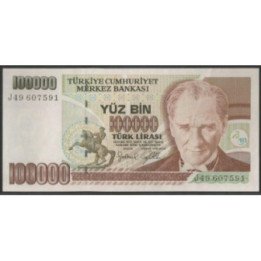 Turkya 100.000 Liras L1970 (1991) P206