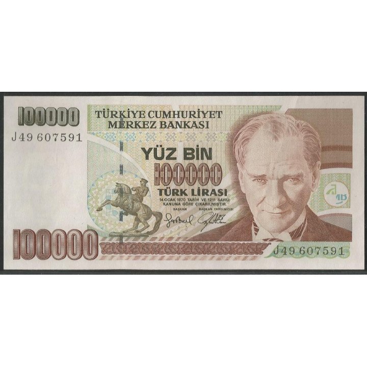 Turkya 100.000 Liras L1970 (1991) P206