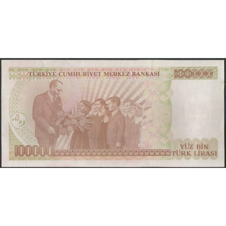 Turkya 100.000 Liras L1970 (1991) P206 reverso