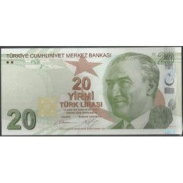 Turkya 20 Liras ND2009 P224c