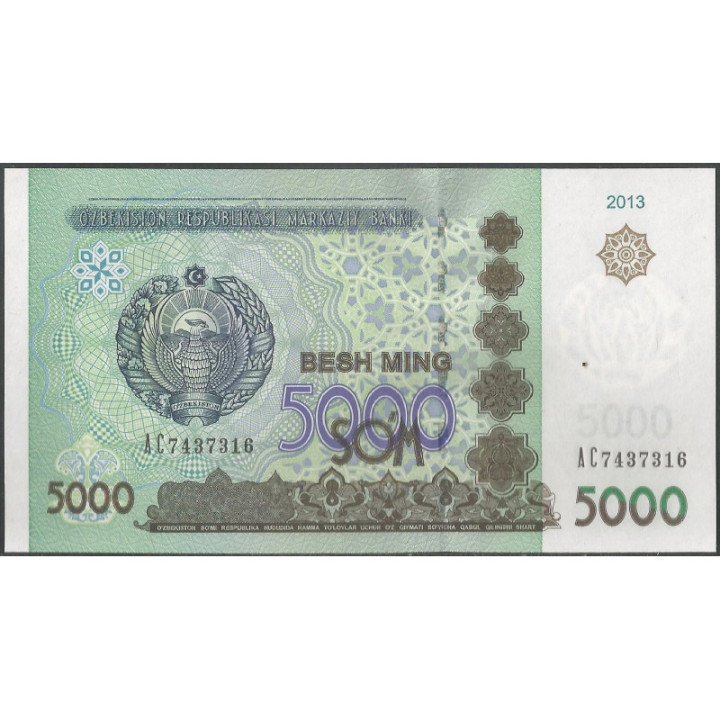 Uzbequistan 5.000 Sum 2013 P83